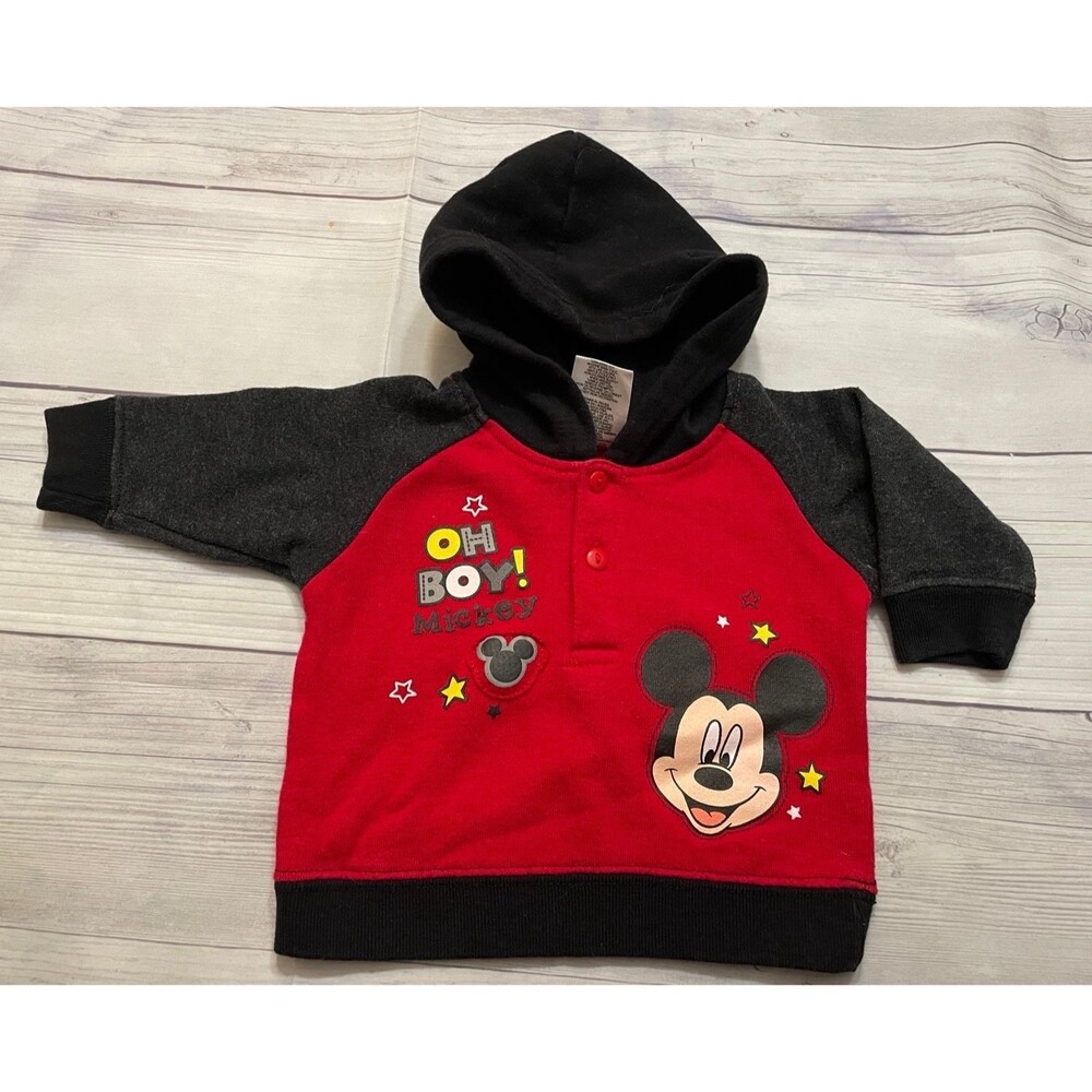Disney Baby Baby Boy Mickey Mouse Hooded Sweatshirt Hoodie, Size Newborn